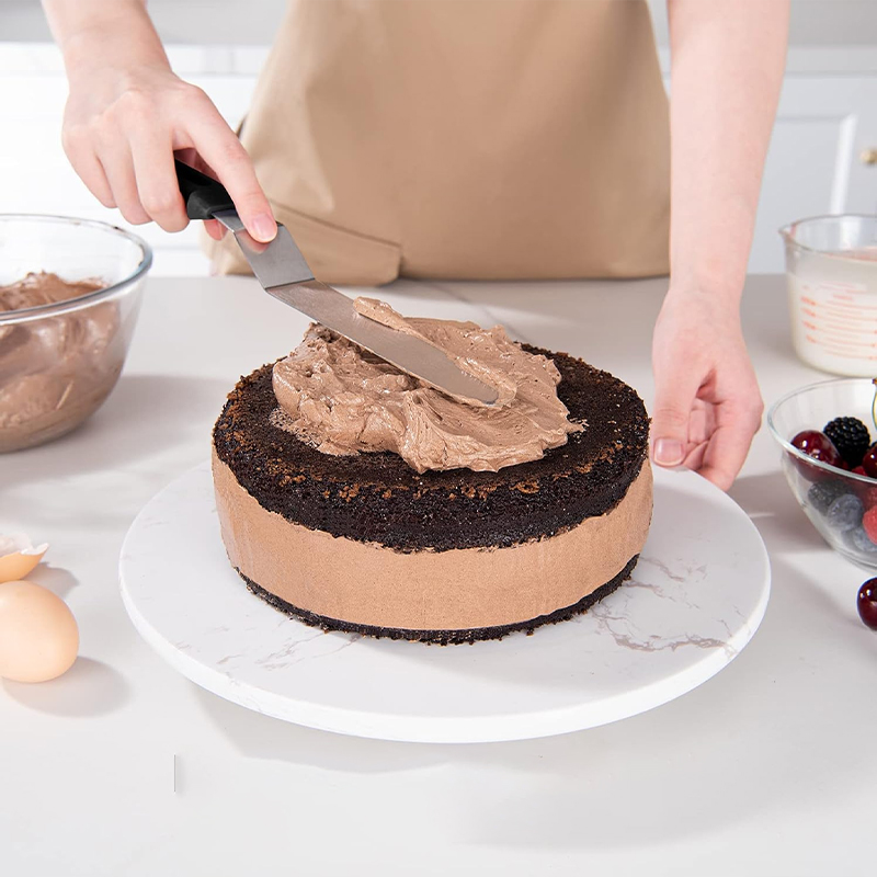 1 Stück Kuchenspatel aus Edelstahl, Kuchendekormesser mit Griff, Kuchenspatel, Küchenutensilien, Backwerkzeuge