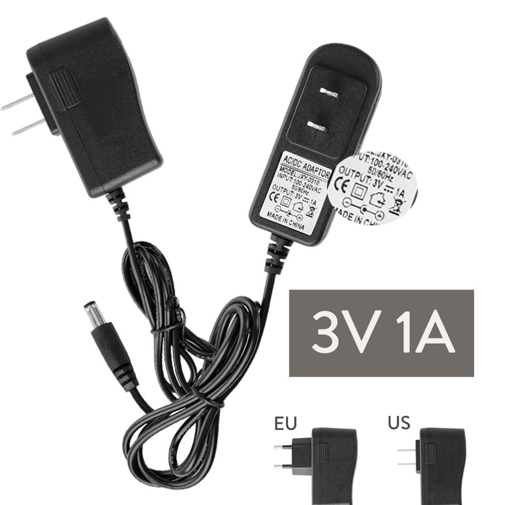 Dc 12v 3v 6v 19v 20v 1a 200ma 300ma 500ma 600ma us eu-kontakt strömförsörjningsadapter transformator för led-strip ljusingång 100-240v: 3v 1a / Eu