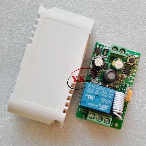 AC 110V 220V Wireless Switch Light Lamp Bulb LED RF Remote Control Receiver RF Remote Wall Panel button for Bedroom Ceiling Lamp: 1 Receiver / 433MHZ