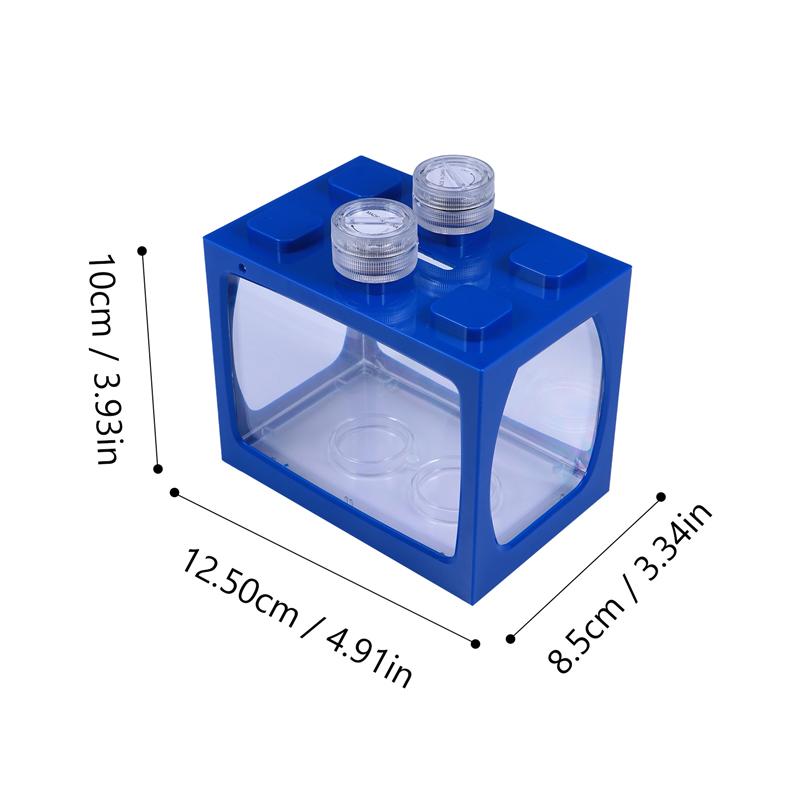 Acrylic Fish Tank Breeding Isolation Box Aquarium Mini LED Aquarium Kit For Betta Tropical Fish Light Up Fish Tank Decoration