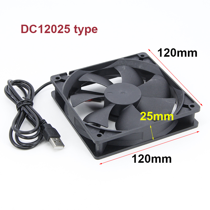 5V Brushless Cooling Fan USB Ventiliator Computer Case Cooler Oil-impregnated PBT CPU Radiator USB Fan PC USB Gadgets J17: Blue