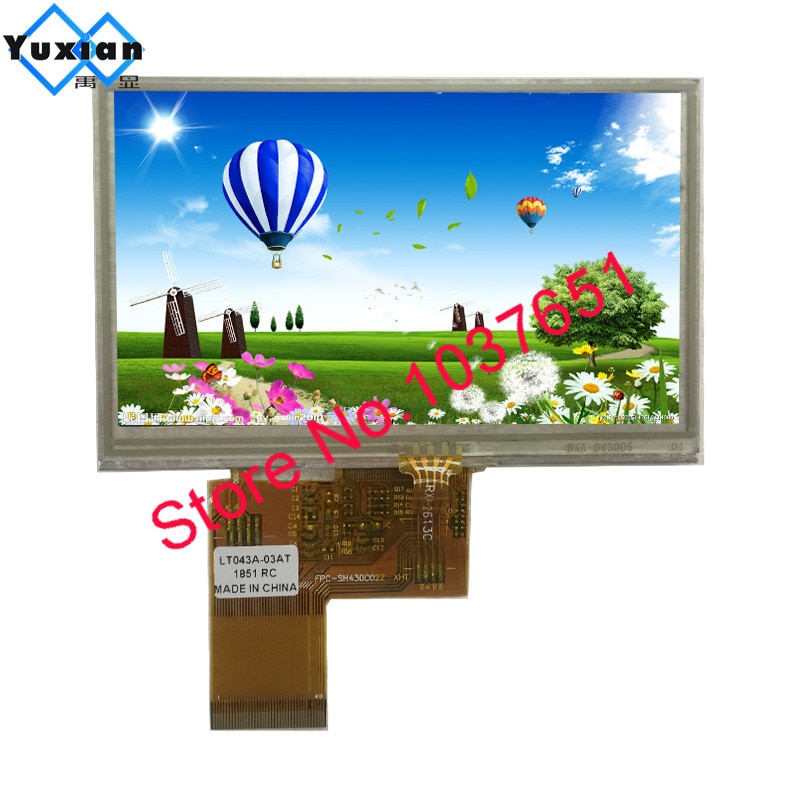 4.3 Inch Tft 480*272 Rgb Kleur Lcd-scherm Met Touch Panel LT043A-03AT In Plaats AT043TN24V.7 WF43GTIFRDA0