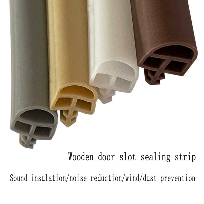 Tira de vedação de porta de madeira, 5m, isolamento acústico, redução de ruído, tira de lacuna, moldura de porta, tira anti-colisão