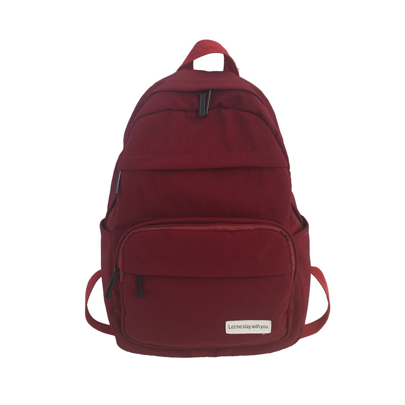 HOCODO nouvelles femmes sac à dos de en Nylon sac à bandoulière école sac à dos pour adolescentes sac de voyage femme loisirs sacs à dos: Red