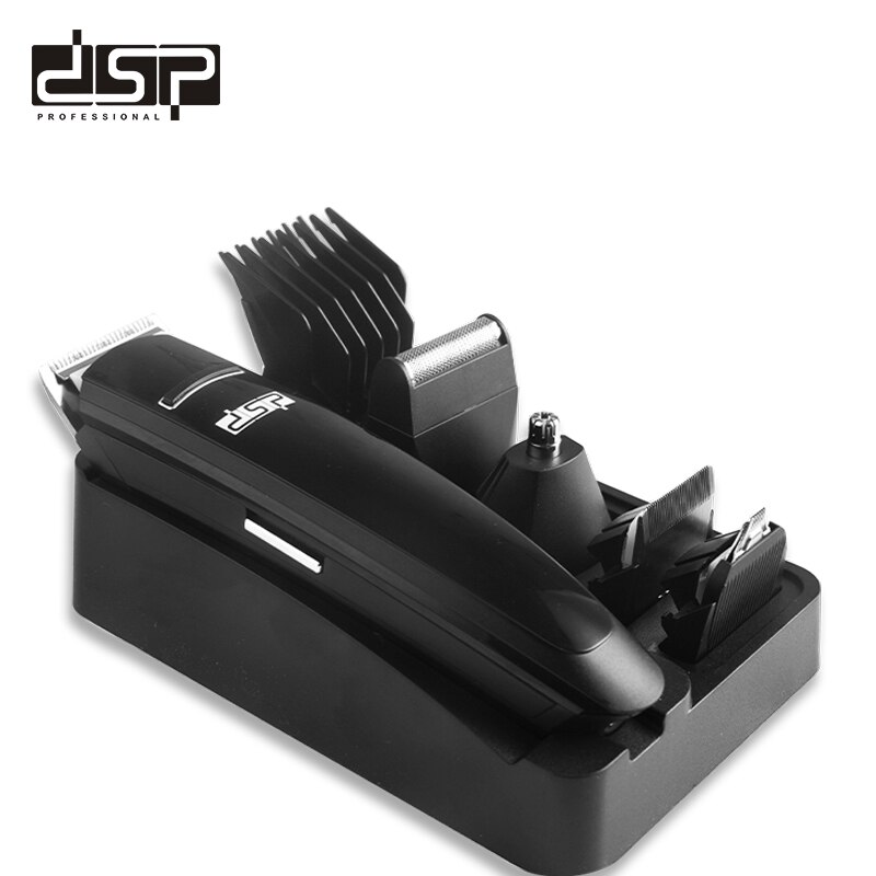 DSP 7 en 1 ensemble de tondeuse à cheveux ménage Rechargeable tondeuse à cheveux en forme de cheveux tondeuse 100-240v 50-60Hz: Black / Uk Plug