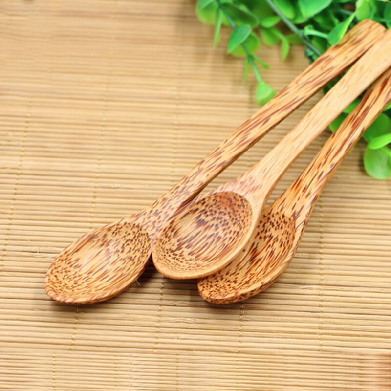 Natürlichen Kokos Holz Löffel Kokosnuss Holz Scoop Besteck Für Küche Restaurant Natürliche Coco Muttern Schalen Küche Liefert