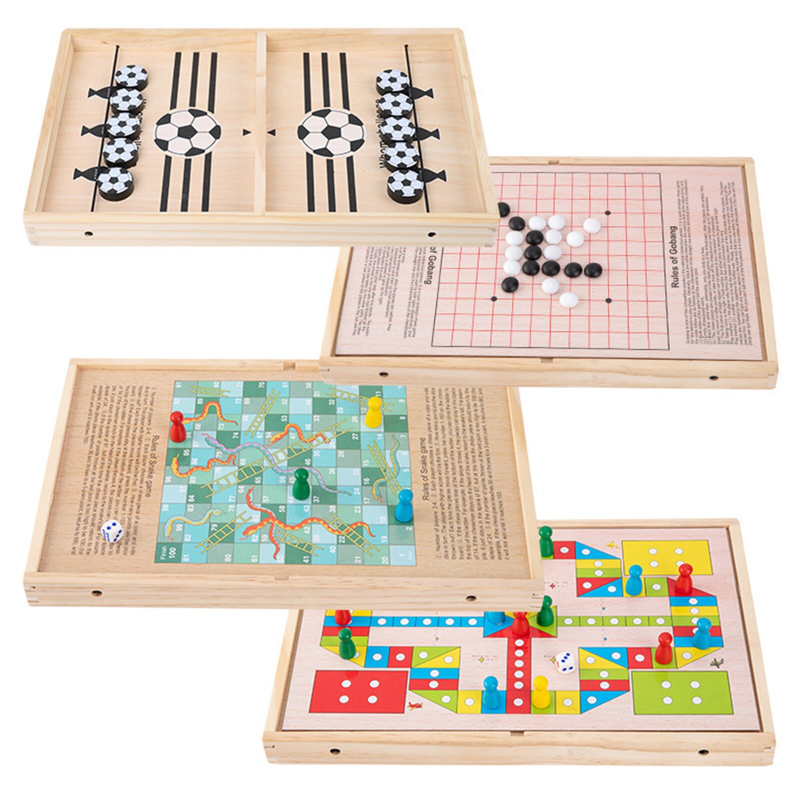 Snelle Sling Puck Bordspel Houten Fun 2-Speler Ouder-kind Speelgoed Brain Training Party Game puzzel Speelgoed