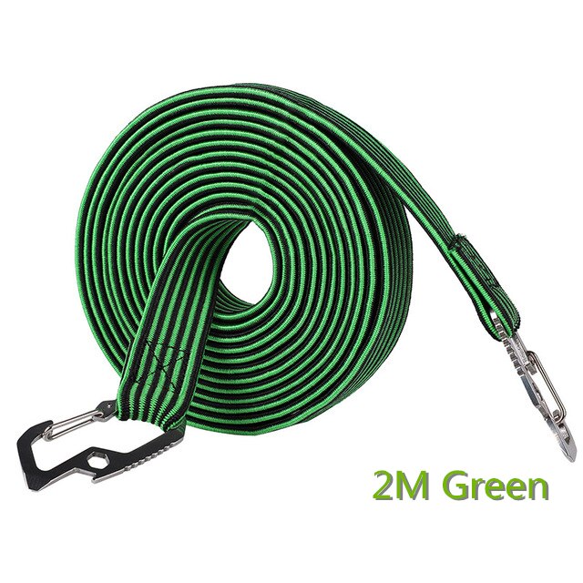 Corde de liaison de coffre de voiture électrique, crochet de moto, attache de cargaison avec une élasticité, ceinture de tension de panier de vélo: Green