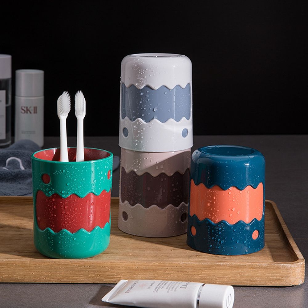 Simple Cartoon Good Morning Mouthwash Cup Children Brushing Cup Plastic Toothbrush Cup Bathroom Accessories