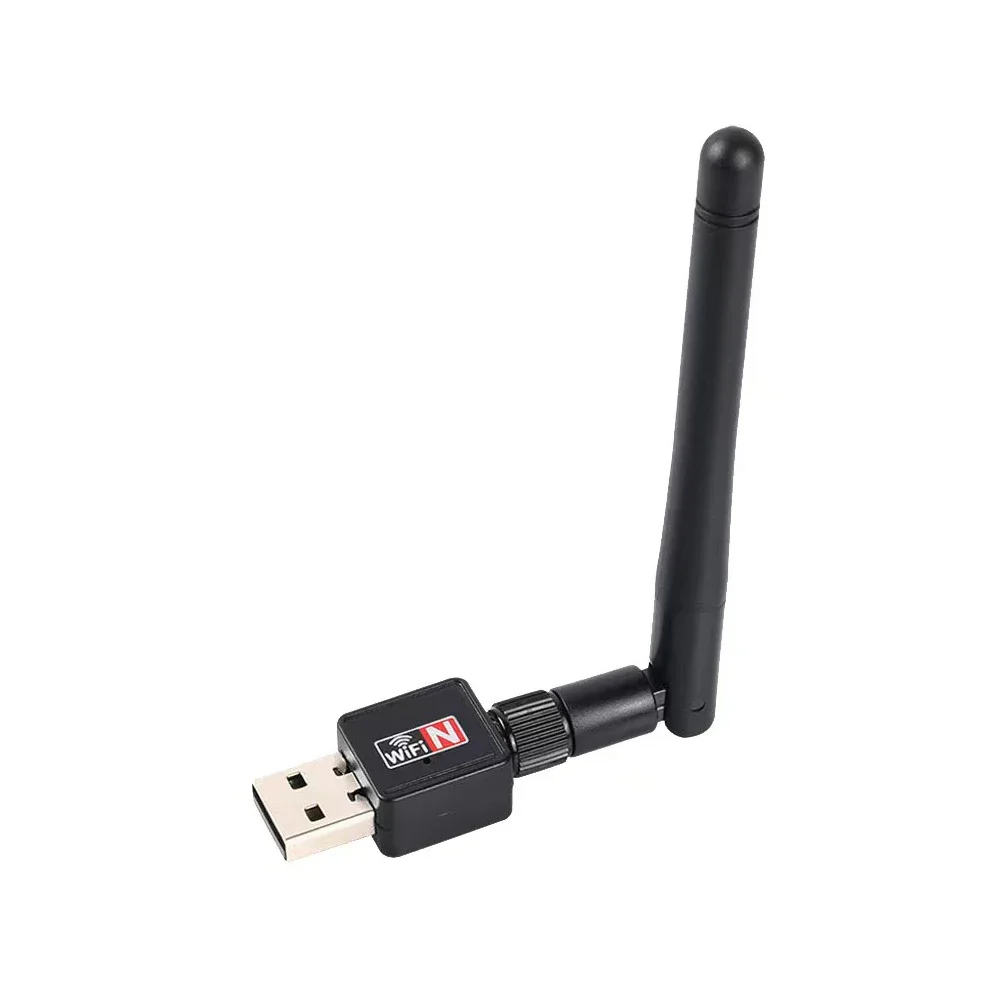 Adattatore wifi usb 150 mbps 2.4 ghz antenna usb 802.11n/ g/b ethernet wi-fi dongle usb lan scheda di rete wireless ricevitore wifi pc: Nero