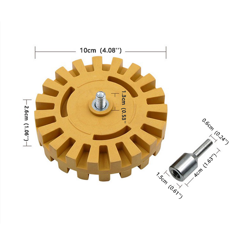 Car Pneumatic Rubber Eraser Wheel Pad Rubber Disk Decal Eraser Wheel Car Sticker Remover Paint Cleaner Car Polish Auxiliary Tool