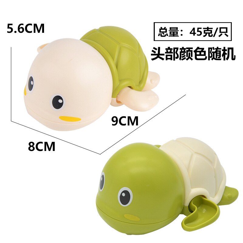 Vibrato with the same net red club swimming play water chain clockwork small turtle dolphin baby bath bathing children toys: F