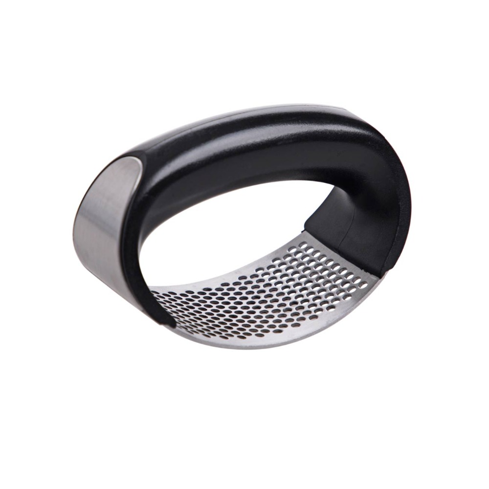 1PC Roestvrij Staal Handmatige Presser Ring Knoflookpers Crusher Ginger Squeezer Stamper Kichen Accessoires