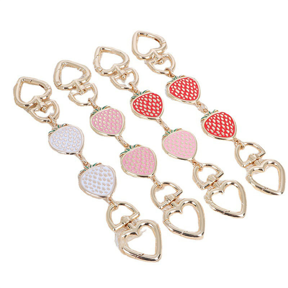 Förlängd kärlekshjärtkedjerem för handväska väsktillbehör handtag förlängning axelrem kedja väskrem gör-det-själv väskdelar