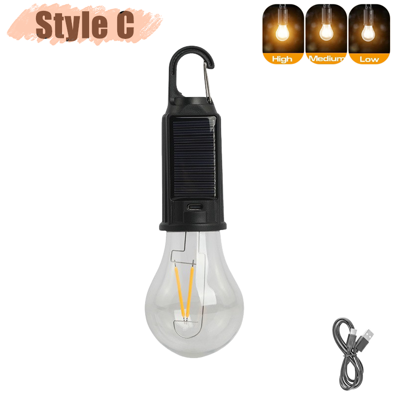 Luz LED Solar portátil para acampar, linterna recargable por USB para exteriores, senderismo, pesca, corte de energía de emergencia, uso de luz de Camping: 4,5 W