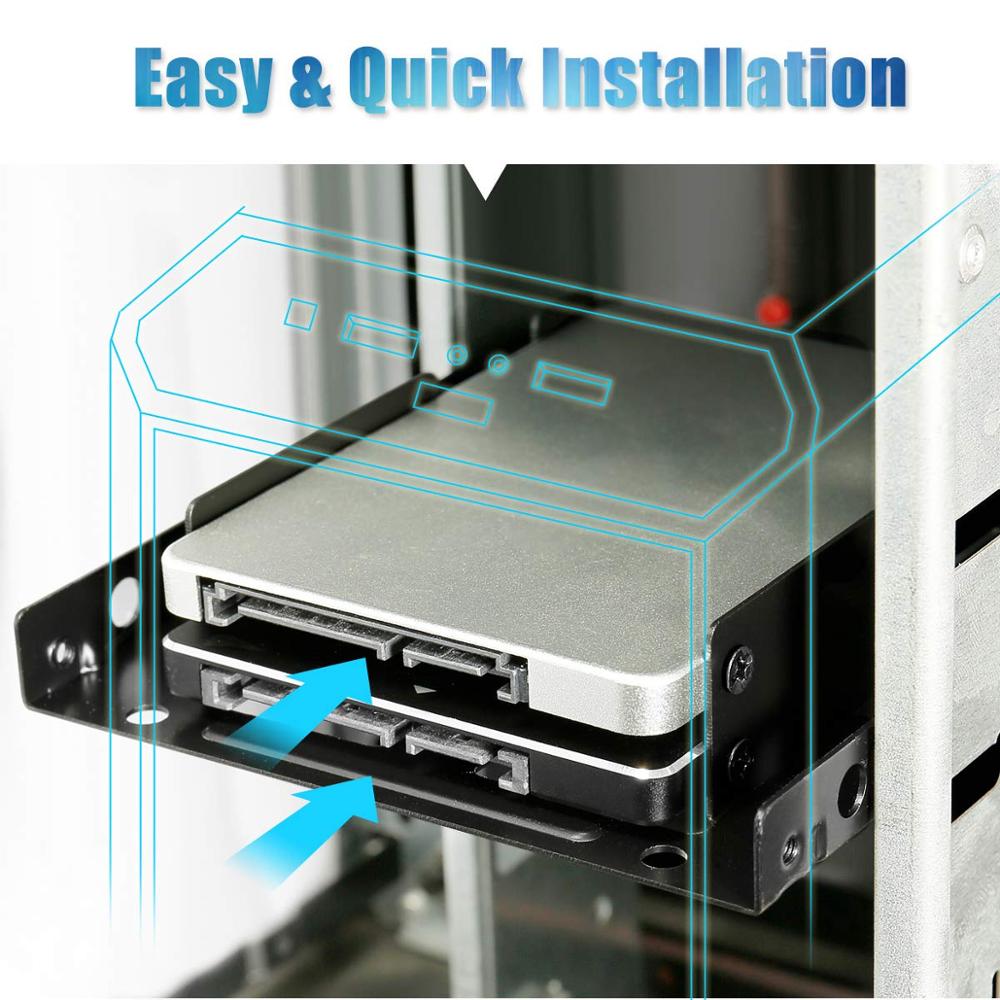 2.5 "SSD/Harde Schijf 3.5" Drive Bay Adapter Montagebeugel HDD Converter Lade, ondersteuning 2 stuks SSD Drive