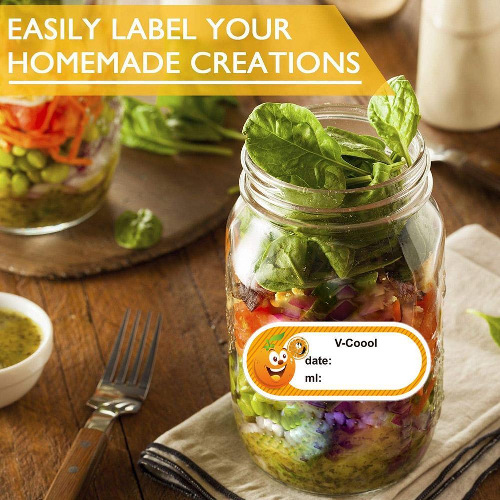 Kitchen Food Marking Date Roll Sticker Label Classification Freezer Marking Instructions Sticker Plate 250Pcs Storage Coppe U7J6