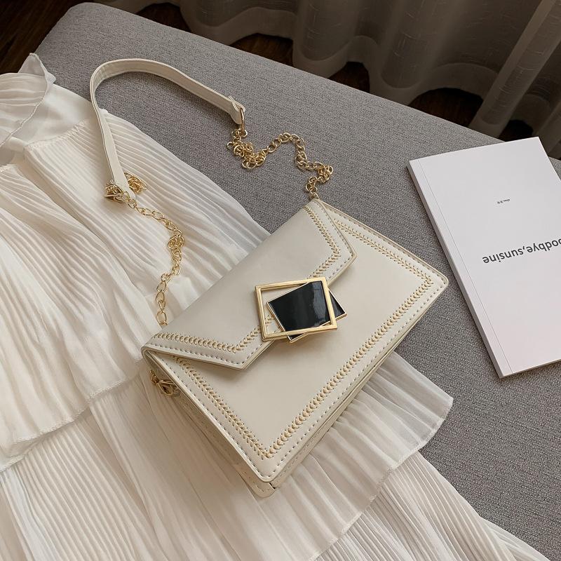 Kleine leren crossbodytassen voor dames, chian schoudertas, sac a main, reistassen en avondtassen voor dames: Wit