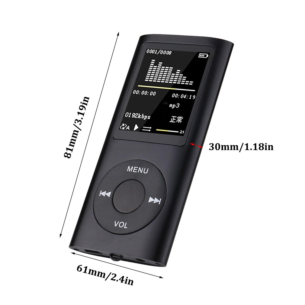 Mp4 1.8 Video Card Mp4 Mp3 Walkman Player Support Multi-Language Recording E-Book Portable Walkman Player