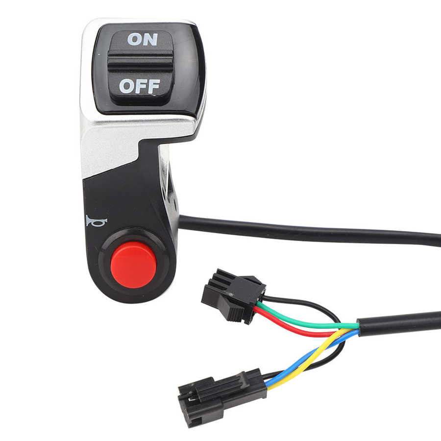 Keenso 2 in 1 motorfiets koplamp claxon ON/OFF schakelaar stuur Grip Control knop schakelaar voor motorfiets scooter elektrische fiets Automotive schakelaars Keenso 2 in 1 motorfiets koplamp claxon ON/OFF schakelaar stuur Grip Control knop schakelaar voor motorfiets scooter elektrische fiets Automotive schakelaars