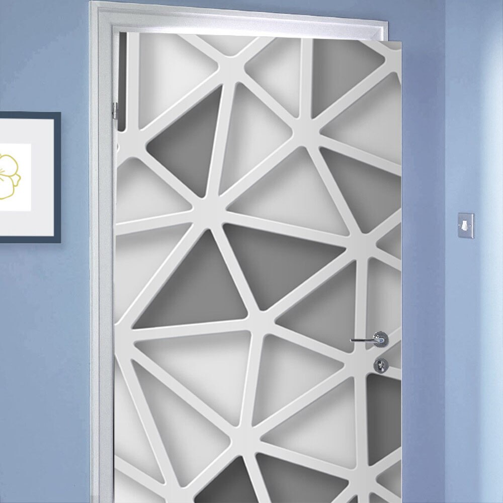 2* Wall Sticker 3D Three-dimensional Simulation Window Tiles Mirror Door Stickers DIY Wallsticker Adhesive Bottom Cloth