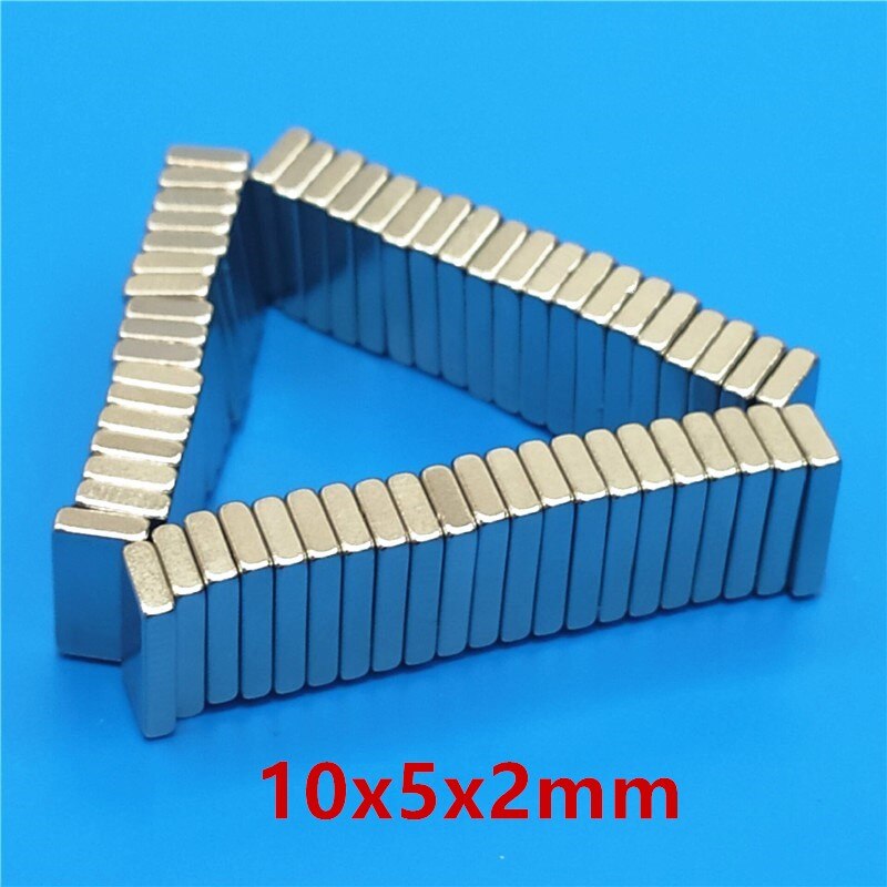 5/10/30/100/500 stk/parti  n52 rektangulære magneter  f 10 x 5 x 2 mm superstærk neodymmagnet 10*5*2 mm ndfeb magnet 10mm x 5mm x 2mm