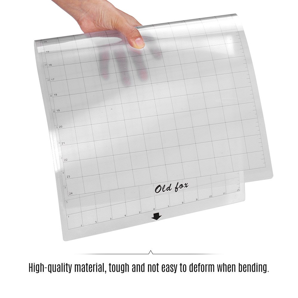 OLD FOX Replacement Cutting Mat Transparent Adhesive Mat Measuring 12*24In for Silhouette Cameo Cricut Explore Plotter Machine
