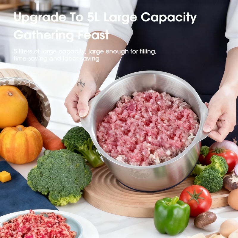 Electrical Food Crusher Multfunctional Household Meat Grinder Stainless Steel Meat Vegetable Garlic Mincer Baby Food Blender