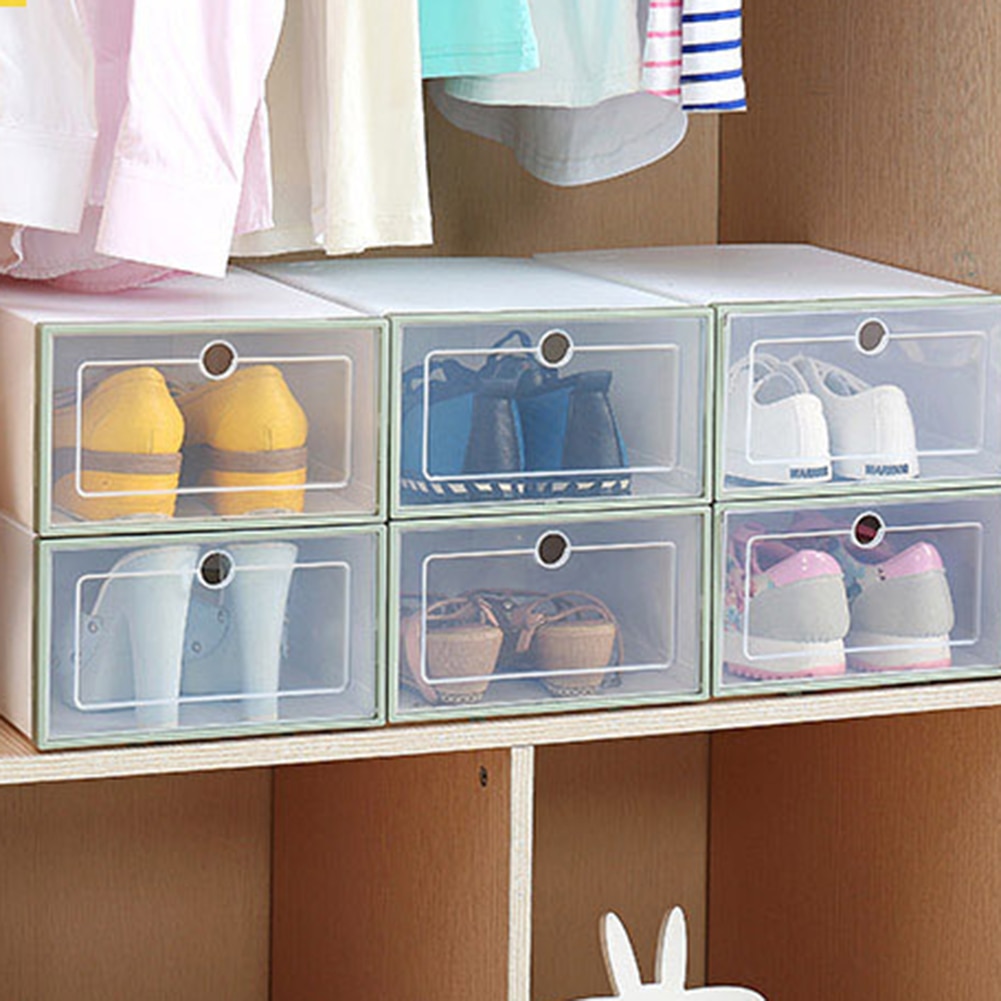 Stapelbaar Stofdicht Schoenen Doos Transparante Opslag Schoenendoos Lade Organizer Huishoudelijke Diy Schoenendoos Installeren Lade Divider