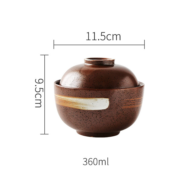 Kinglang japansk stil keramik under glaseret farve suppe ris skål stuvet miso suppe terrin bordservice: 4.5 tommer c