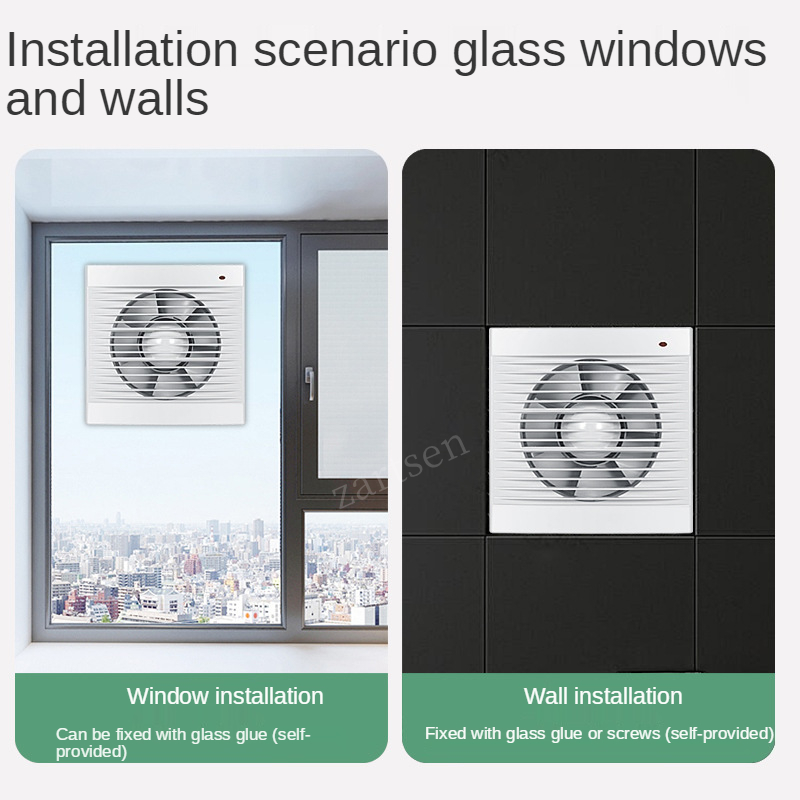 4/6/8Inch Extractor Ventilation Fan Exhaust Air Blower High Speed Bathroom Kitchen Toilet Air Vent Window Wall Fan Exhaust Fan