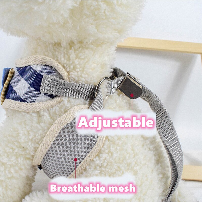 Adjustable Dog Cat Vest Leash Pet Breathable Mesh Soft Clothes Tie Collar Harness For Small Dog Puppy Hiromi No Pull Belt