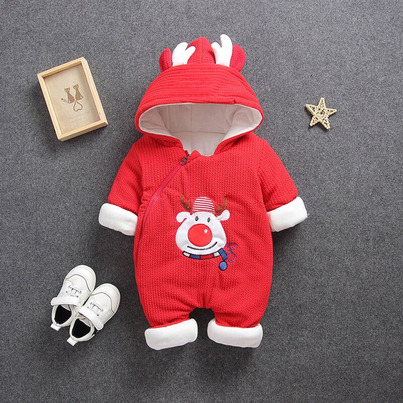 Baby Rompertjes Overalls Kleding Winter Jongen Meisje Kledingstuk Dikker Warm Pure Katoen Bovenkleding Jas Jas Kids Sneeuw Wear