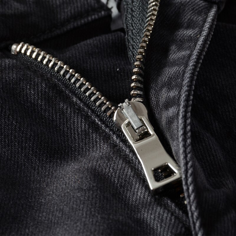 jeans da uomo alto strada la moda jeans strappati sottile in forma elasticizzati neri retrò per uomo pantaloni punk in denim anca-salto firmati patchwork