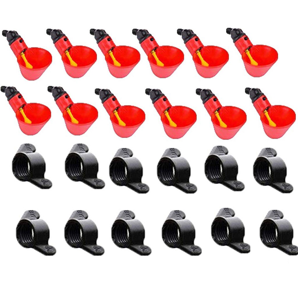 Bebedero agua automática para aves de corral, pollo, ave de corral bebedero agua para pollo, alimentador, cuenco de cocina, accesorio para mascotas, 10/24 Uds.: B