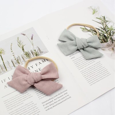 1pcs Lovely nylon headbands for girls cute bows nylon headband soft elastic headband for kids Christmas Hair Accessories