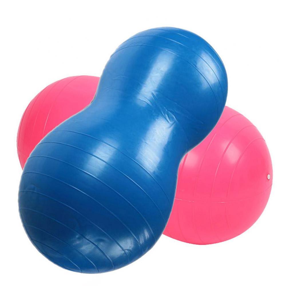 Bolas de Yoga con forma de cacahuete, material de PVC grueso inflable para gimnasio, Fitness, entrenamiento, Yoga, Pilates, pelota de masaje, equipo de Yoga