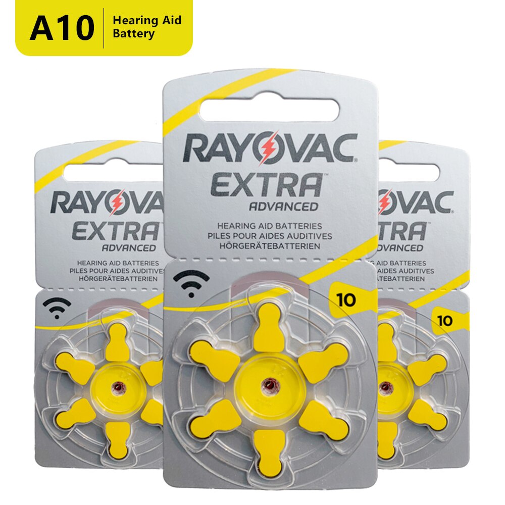 60 Pcs Rayovac Extra Prestaties Gehoorapparaat A10 Batterijen. Zink Air Gehoorapparaat Batterij 10 A10 10A PR536