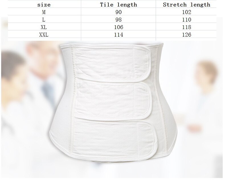 Postpartum buken med bomullsväv bunden med remmar månad modern hyvling kejsarsnitt för att producera specialprodukter