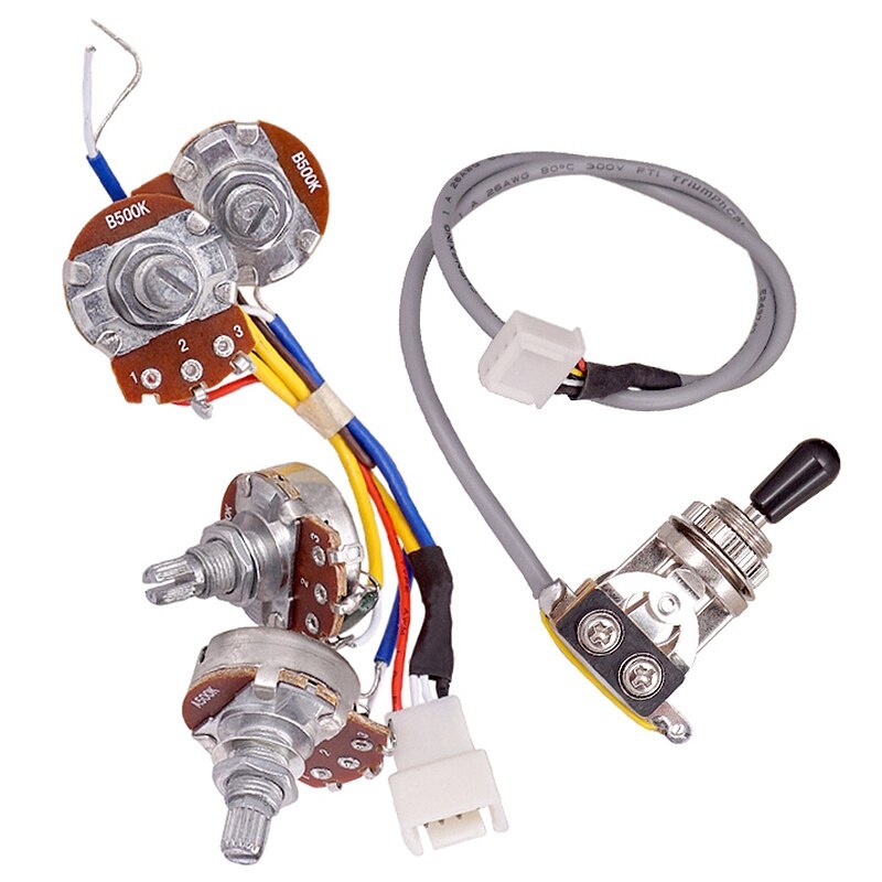 -Lp Electric Guitar Pickups Circuit Wiring Harness 2T2V 500K Pots 3 Way Switch For Gibson Les Paul Style Guitar