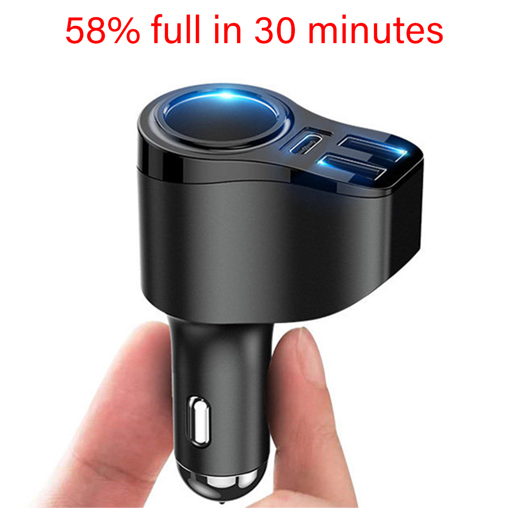 Mini cargador portátil para coche, mechero de carga rápida ABS, adaptador USB de velocidad rápida, divisor de enchufe, conector de Cable de doble puerto