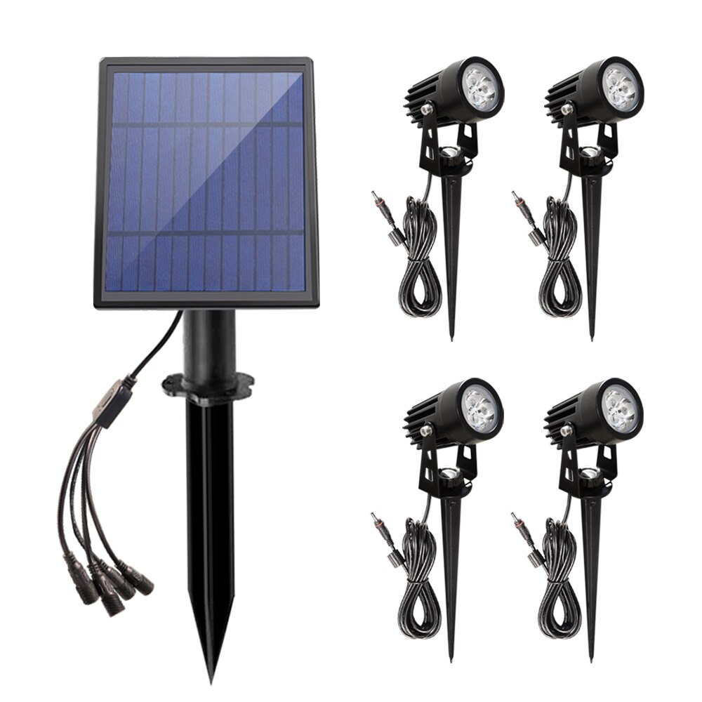 Solar Light Waterproof IP65 Outdoor Garden Solar Lawn Light Super Bright Garden Pathway Spotlight Landscape Patio Tree Lamp