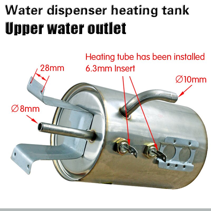 Generel vanddispenser opvarmningstank over den øvre afgang rustfrit stål vanddispenser varmespand