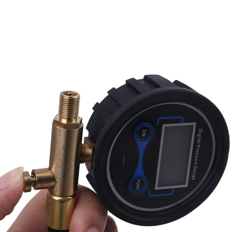 Digital Tire Pressure Gauge Manometer Car Motorcycle Tyre Air Compressor Inflating Tube Hose 200PSI with