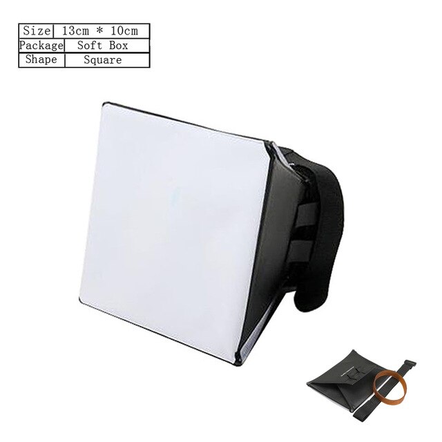 Diffuseur Flash Softbox réflecteur argent Mini diffuseur Photo boîte à lumière douce pour Canon Nikon Sony: D
