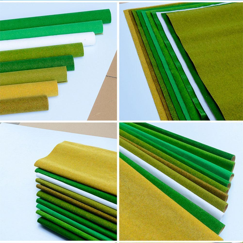 Landscape Grass Mat For Model Train Adhesive Paper Lawn Scenery Accessories Diorama Layout X2L6