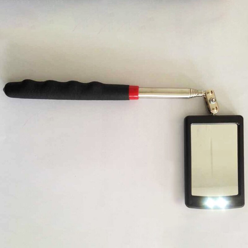 Adjustable telescopic bar Flexible Vehicle Bottom Telescopic Inspection Mirror Amplification Detection Mirror LED Emergency Lamp