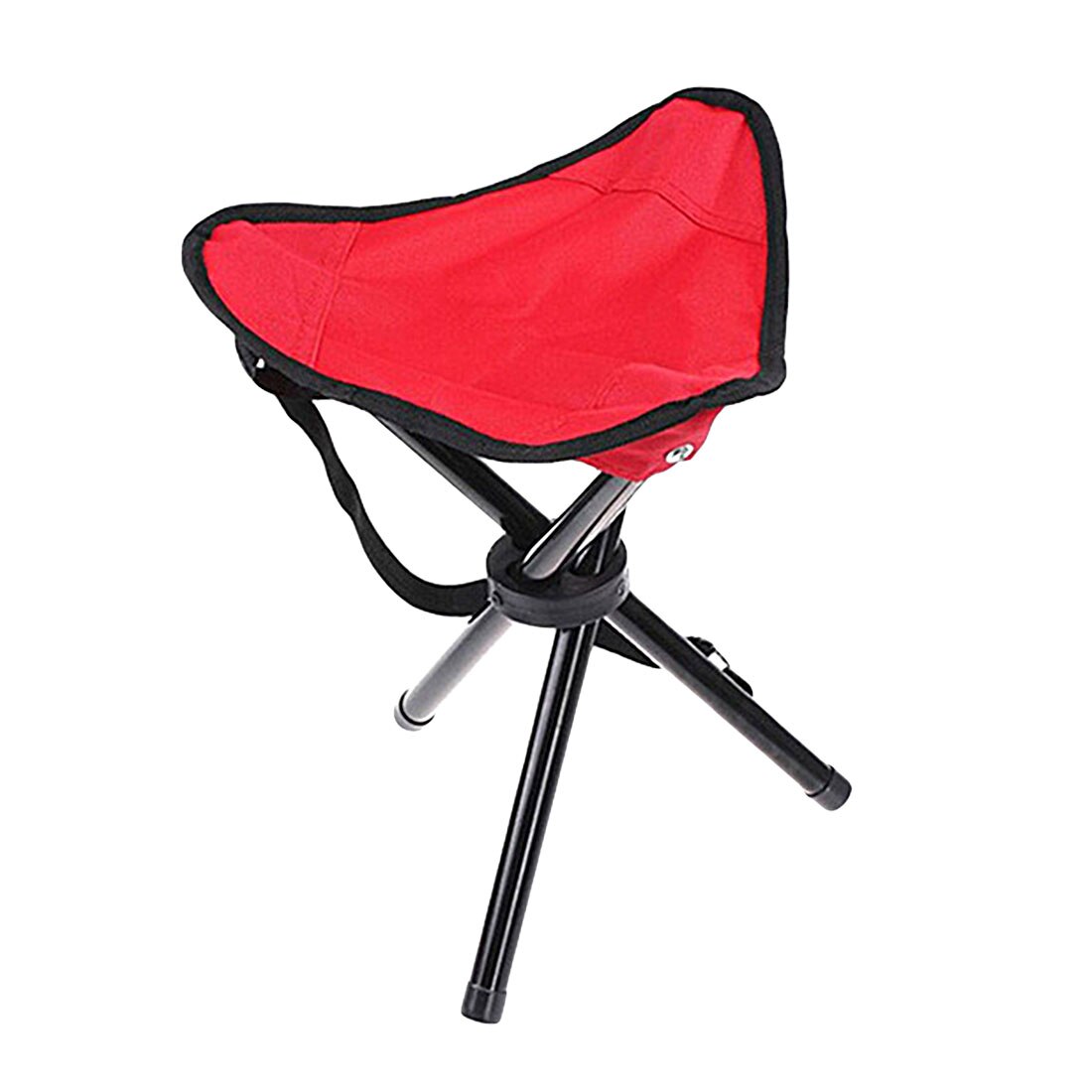 Promotional Traveling Camping Tripod Triangular Folding Stool Chair Foldable Fishing Chairs Portable Fishing Mate Fold Chair: Red