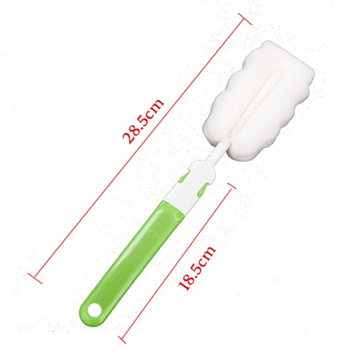 Spons Baby Melk Zuigfles Borstel Babyuitsteeksel Reiniging Cup Scrubber Wassen Borstels Keuken Cleaner Tool: Green