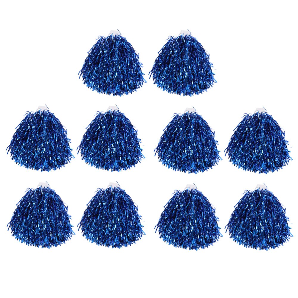 10 Pcs/5 Pairs 50G Juichen Ballen Squad Spirited Fun Cheerleading Kit Cheer Poms Cheerleaders Supples Met Ring voor Comp: Blue